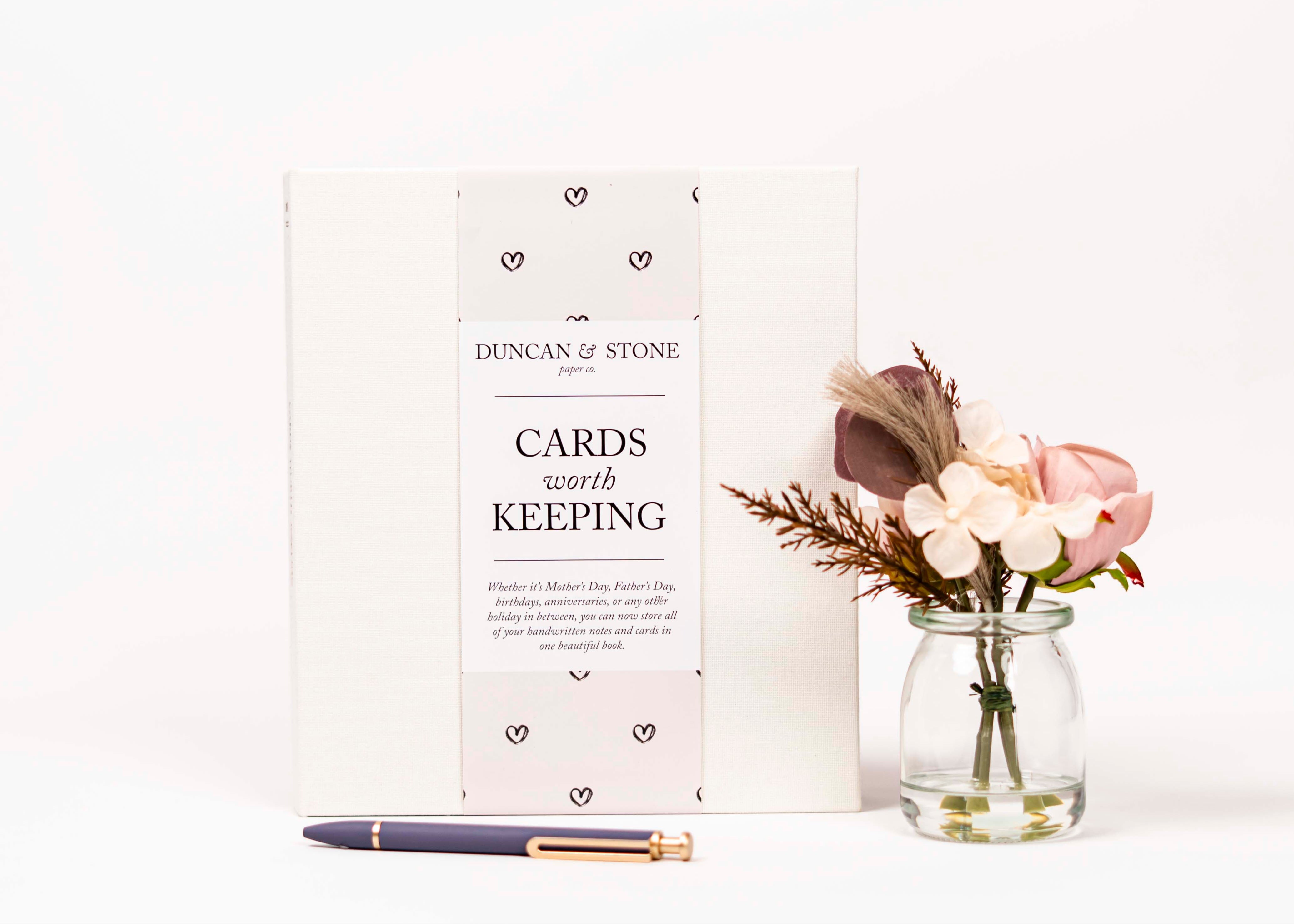 Cards Worth Keeping Journal | Personalized Keepsake