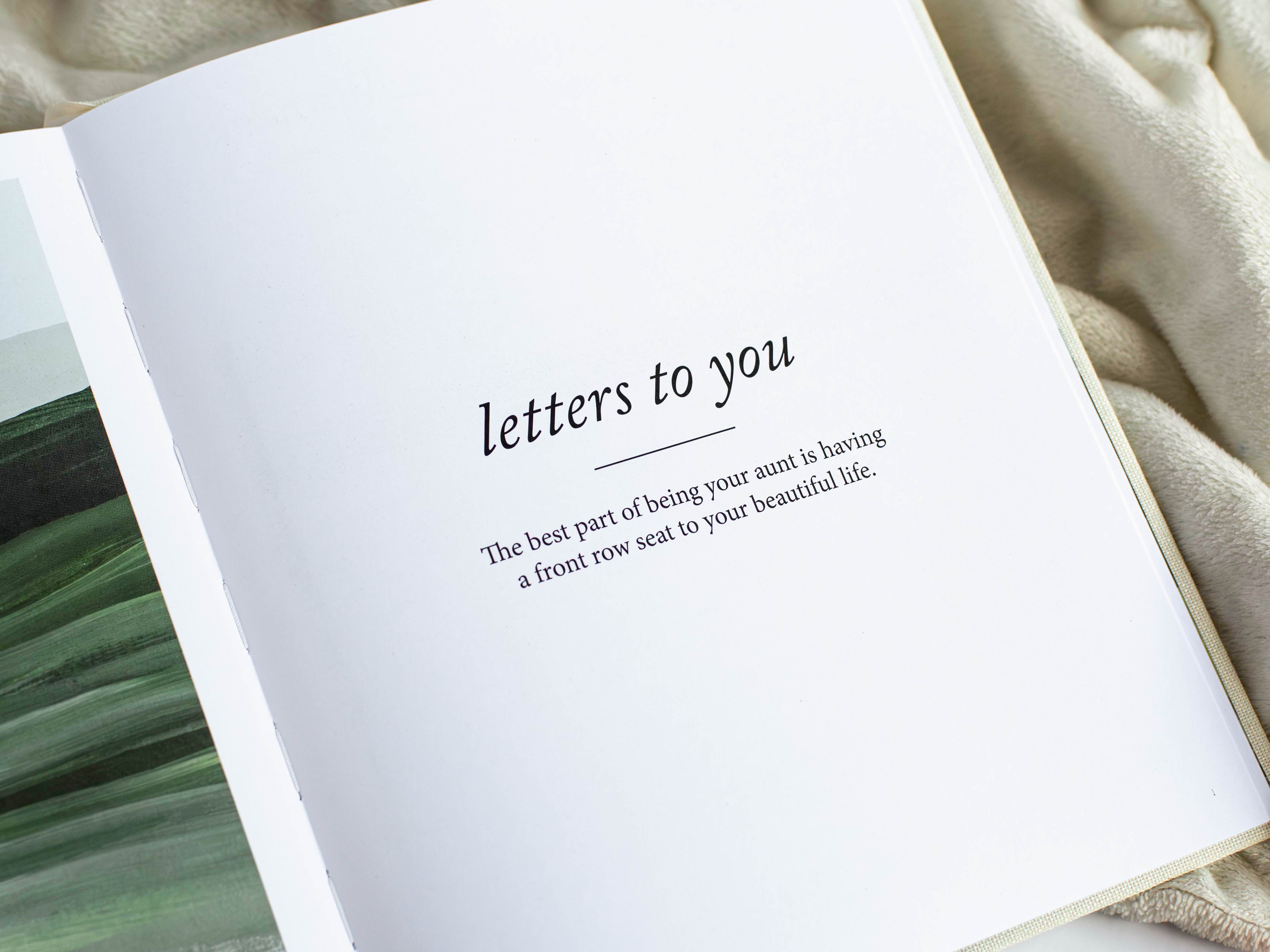 Keepsake Memory Book for Aunts, Nieces & Nephews