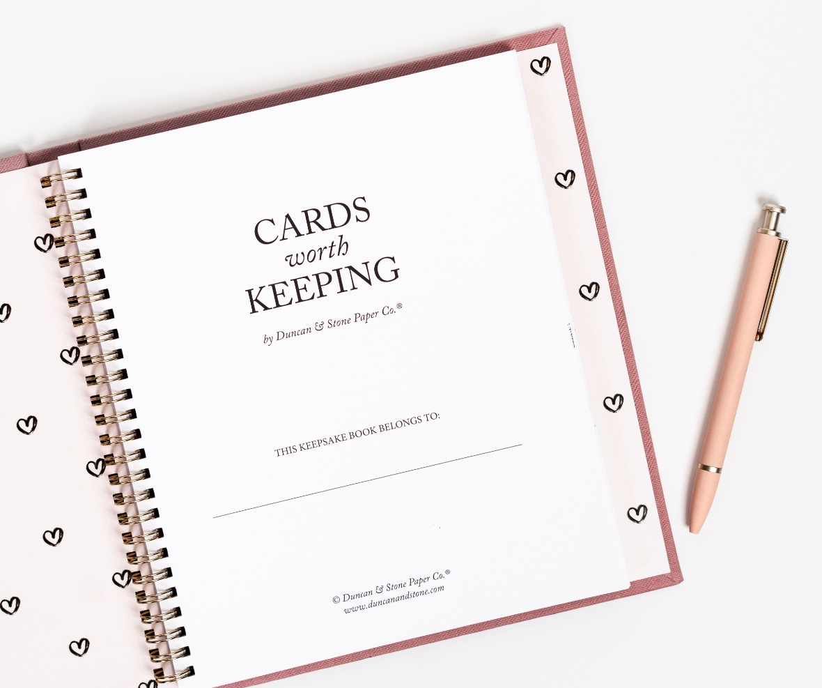 Cards Worth Keeping Journal | Personalized Keepsake