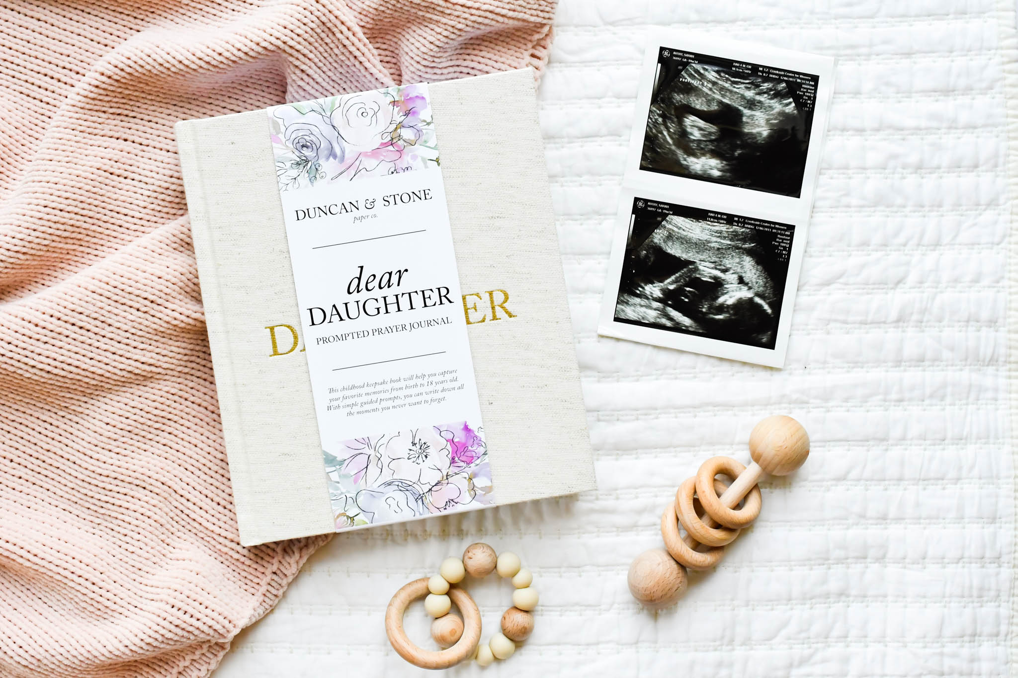 Dear Daughter: A Prompted Prayer Journal & Childhood Keepsake by Duncan & Stone | Baby Boy Memory Book | Scrapbook Album for Milestones | New Mom Gift | Christening or Baptism Gift | Baby Boy Scrapbook Album | Personalized Childhood Book