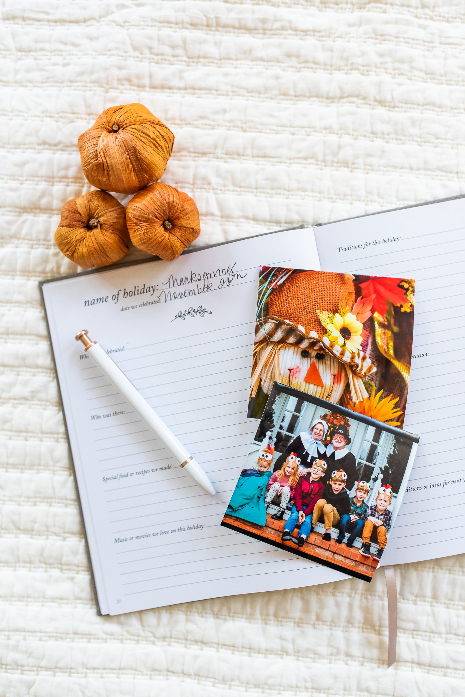 Holiday Memory Book by Duncan & Stone | Family Photo Scrapbook Album | Seasonal Traditions Keepers for Thanksgiving & Other Holidays | Keepsake Journal for Important Records | Premium Holiday Photo Album | Custom Holiday Journal