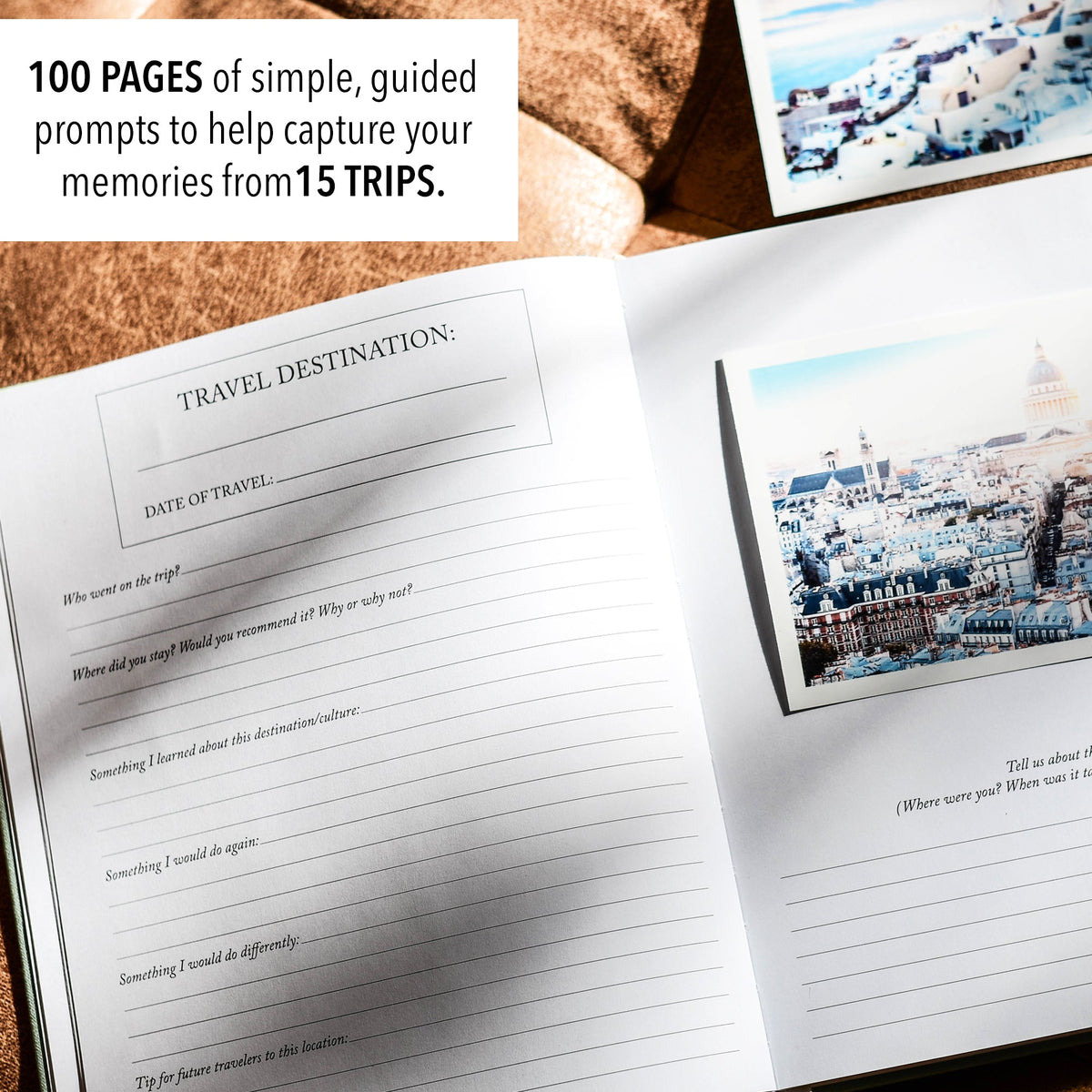 Travel Keepsake Journal: An Adventure Travel Journal with Prompts to Record  Your Memories and Feelings from Your Journeys and Vacations