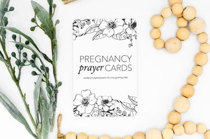 Pregnancy Prayer Cards by Duncan & Stone | Expecting Mom Gift Basket | Baby Announcement | Baby Shower Present | Prompted Prayer Cards for Parents to Be | Thoughtful and unique gift | Weekly Prompted Prayers for your Growing Baby