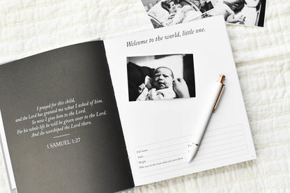 Dear Daughter: A Prompted Prayer Journal & Childhood Keepsake by Duncan & Stone | Baby Boy Memory Book | Scrapbook Album for Milestones | New Mom Gift | Christening or Baptism Gift | Baby Boy Scrapbook Album | Personalized Childhood Book