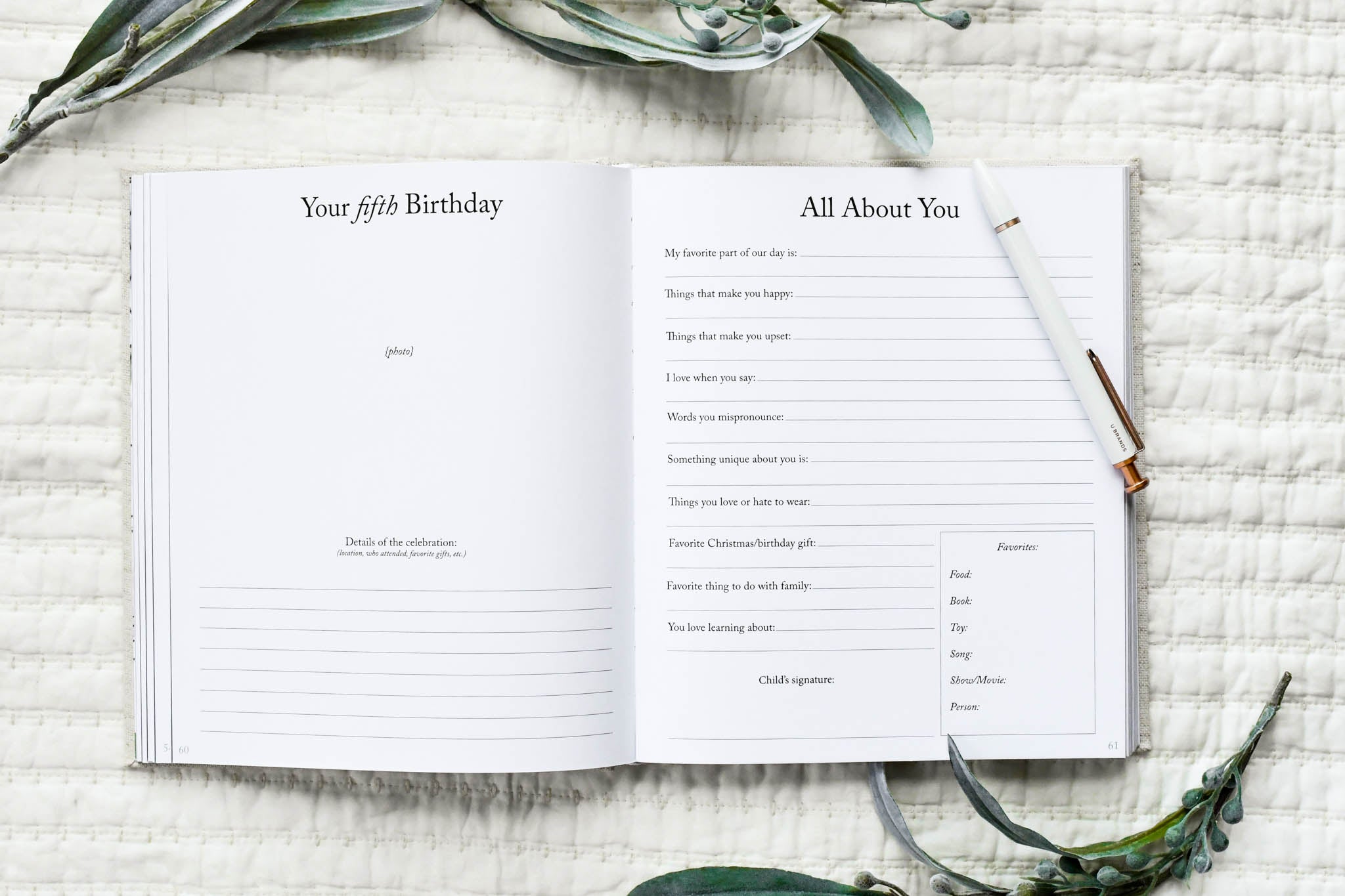 Dear Daughter: A Prompted Prayer Journal & Childhood Keepsake by Duncan & Stone | Baby Boy Memory Book | Scrapbook Album for Milestones | New Mom Gift | Christening or Baptism Gift | Baby Boy Scrapbook Album | Personalized Childhood Book