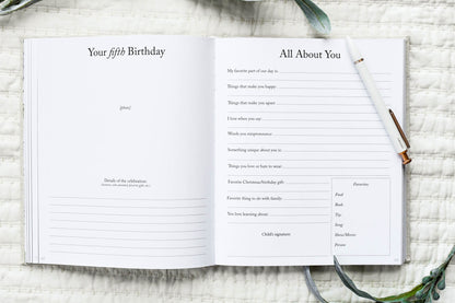 Dear Son: A Prompted Prayer Journal & Childhood Keepsake by Duncan & Stone | Baby Boy Memory Book | Scrapbook Album for Milestones | New Mom Gift | Christening or Baptism Gift | Baby Boy Scrapbook Album | Personalized Childhood Book