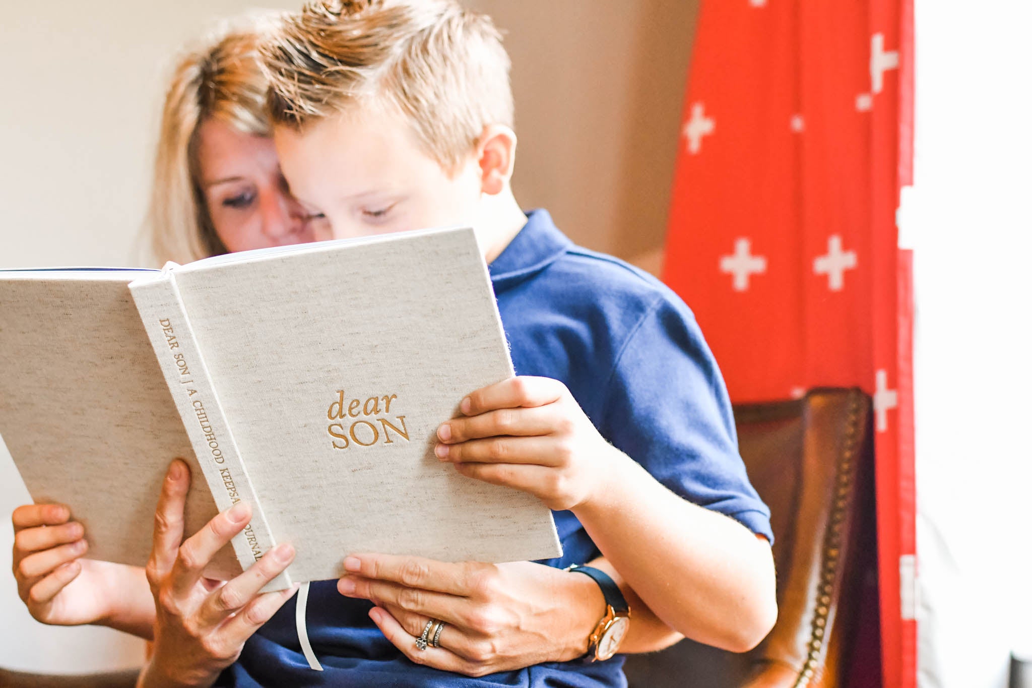 Dear Son: A Prompted Prayer Journal & Childhood Keepsake by Duncan & Stone | Baby Boy Memory Book | Scrapbook Album for Milestones | New Mom Gift | Christening or Baptism Gift | Baby Boy Scrapbook Album | Personalized Childhood Book