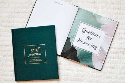 Grief Journal by Duncan & Stone - Teal | Memorial Gift for Loss of Mother | Sympathy Gift Box | Self Care Journal for Bereavement | Condolence Care Package | Funeral Gift Basket
