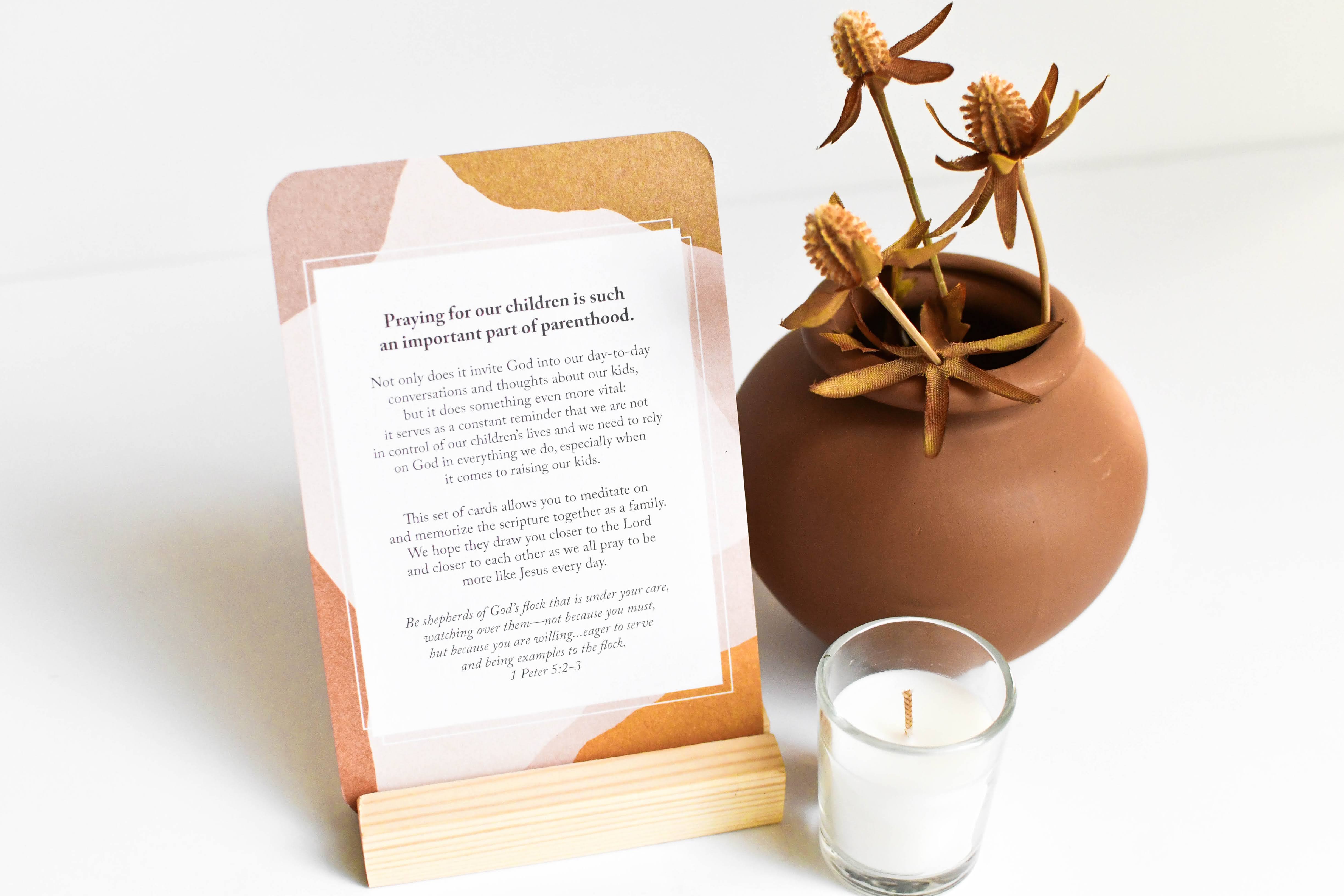 Childhood Prayer Cards by Duncan & Stone | Bible Verse Cards for Kids | Scripture Memory Cards for Family | Christian Gift for Parents | Kids Bible Study and Devotional | Thoughtful & Unique Gift for Parents | Scripture Memory Cards
