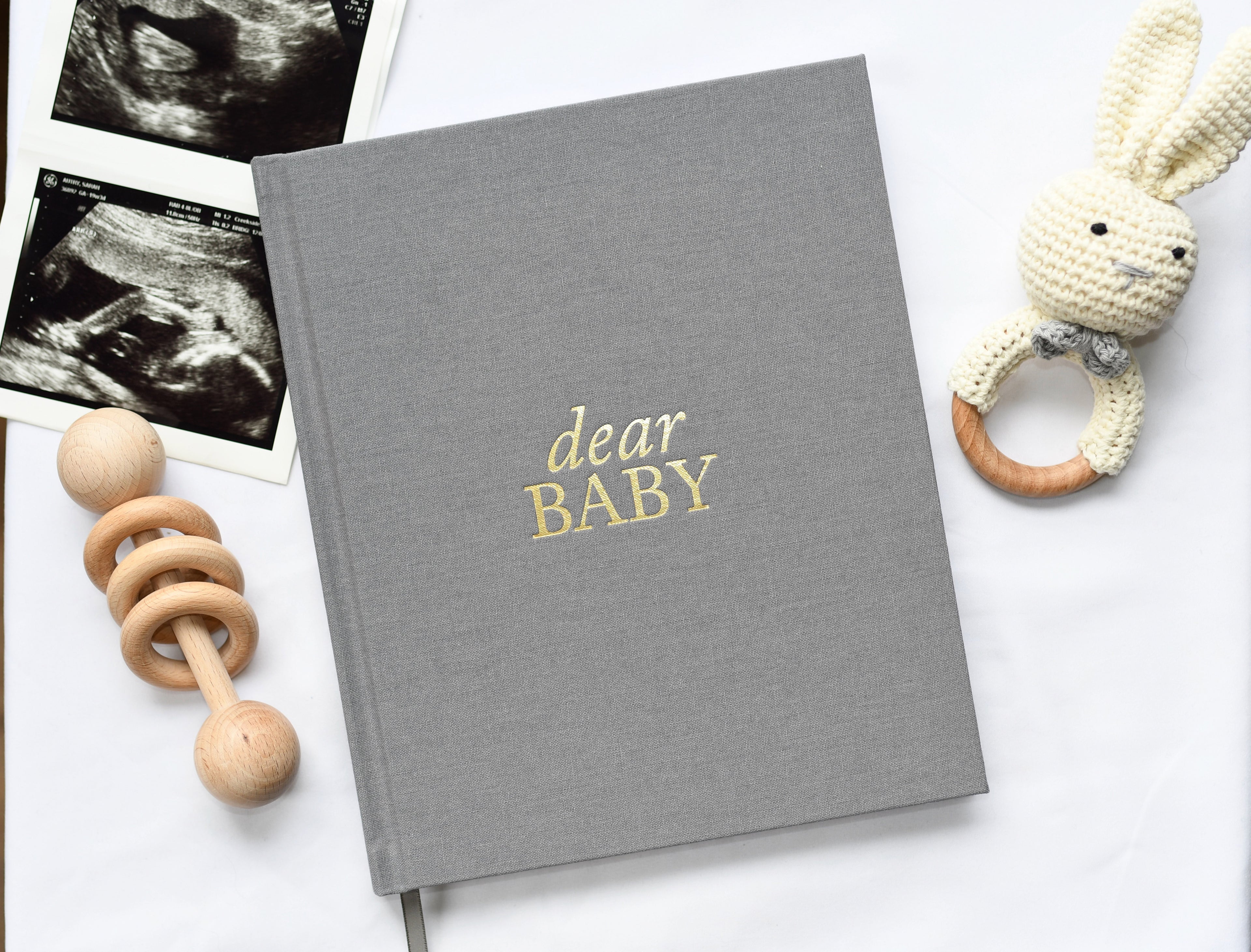 Dear Baby: A Pregnancy Prayer Journal &amp; Memory Book for Expecting Moms by Duncan &amp; Stone | Pregnancy Keepsake | Scrapbook Album for Milestones | Baby Announcement | New Mom to Be Gift