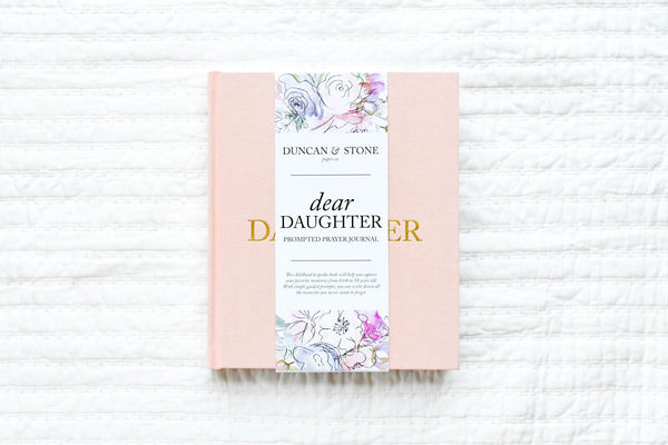 Dear Daughter: A Prompted Prayer Journal & Childhood Keepsake by Duncan & Stone | Baby Boy Memory Book | Scrapbook Album for Milestones | New Mom Gift | Christening or Baptism Gift | Baby Boy Scrapbook Album | Personalized Childhood Book