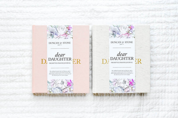 Dear Daughter: A Prompted Prayer Journal & Childhood Keepsake by Duncan & Stone | Baby Boy Memory Book | Scrapbook Album for Milestones | New Mom Gift | Christening or Baptism Gift | Baby Boy Scrapbook Album | Personalized Childhood Book