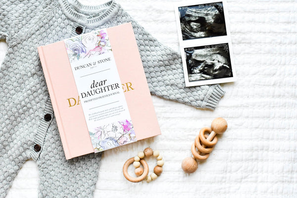 Dear Daughter: A Prompted Prayer Journal & Childhood Keepsake by Duncan & Stone | Baby Boy Memory Book | Scrapbook Album for Milestones | New Mom Gift | Christening or Baptism Gift | Baby Boy Scrapbook Album | Personalized Childhood Book