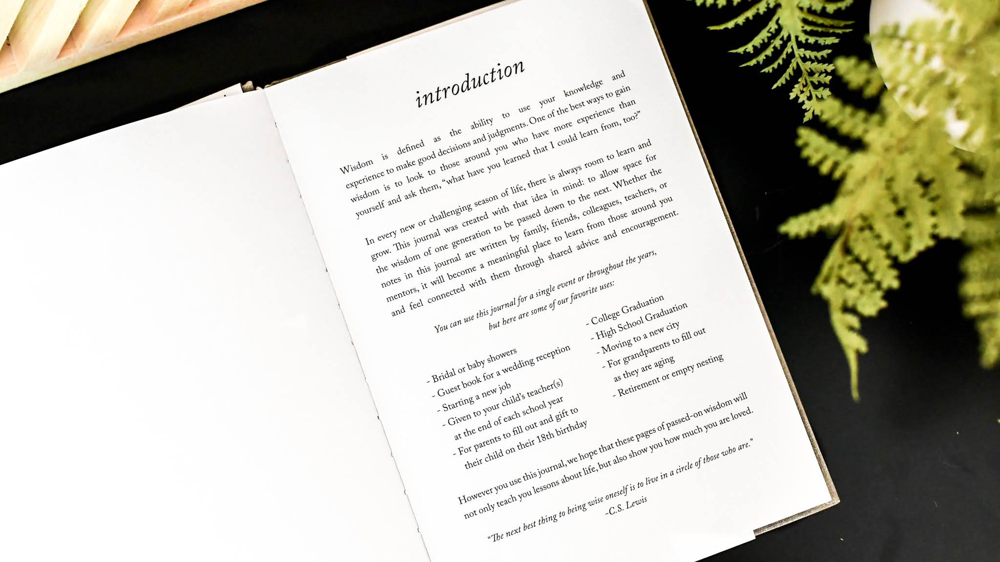 Words of Wisdom: Inspirational Journal | Duncan & Stone Paper Co.