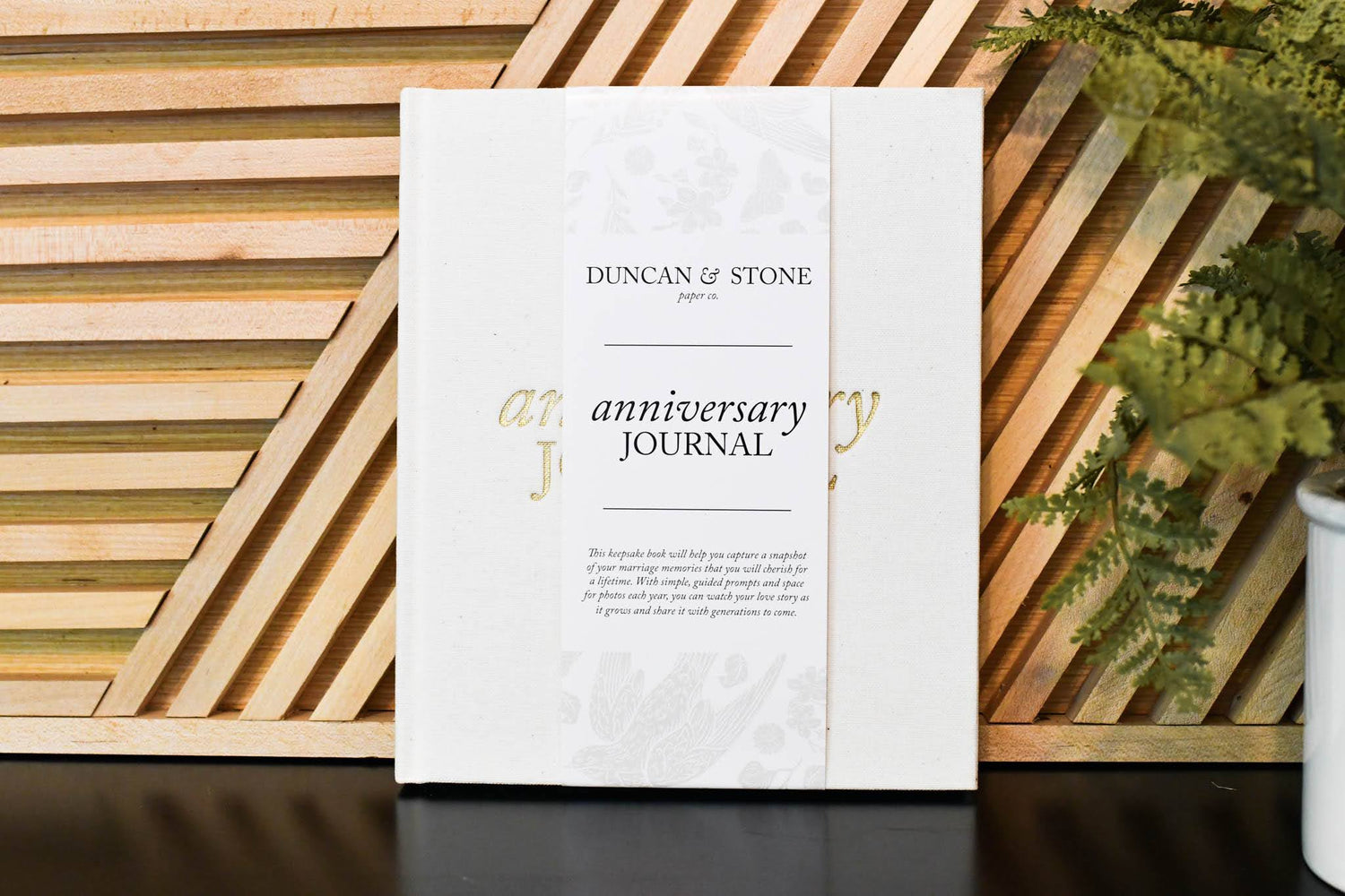 Anniversary Journal Book in Ivory | Duncan & Stone Paper Co.