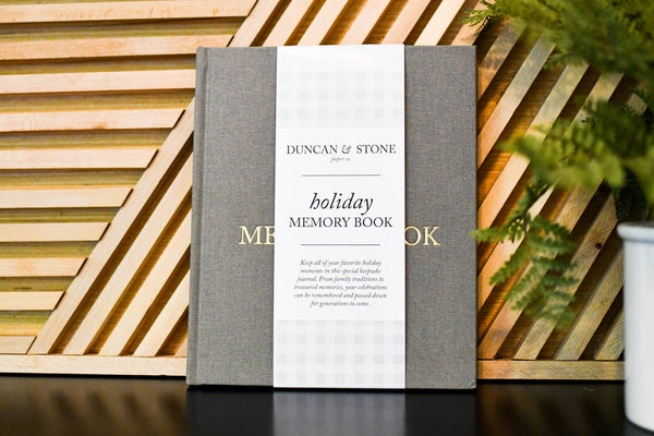 Holiday Memory Book by Duncan & Stone | Family Photo Scrapbook Album | Seasonal Traditions Keepers for Thanksgiving & Other Holidays | Keepsake Journal for Important Records | Premium Holiday Photo Album | Custom Holiday Journal