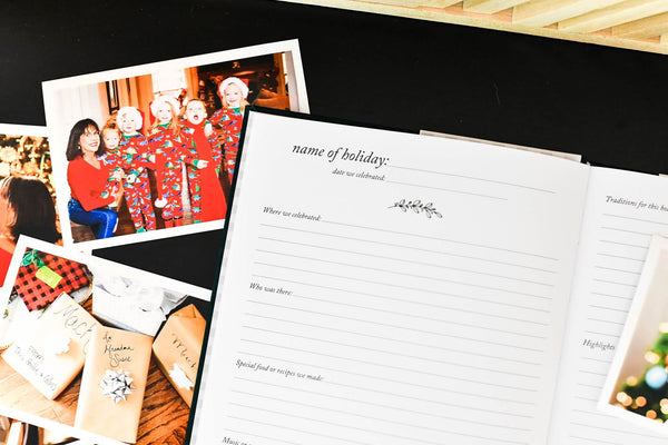 Holiday Memory Book by Duncan & Stone | Family Photo Scrapbook Album | Seasonal Traditions Keepers for Thanksgiving & Other Holidays | Keepsake Journal for Important Records | Premium Holiday Photo Album | Custom Holiday Journal