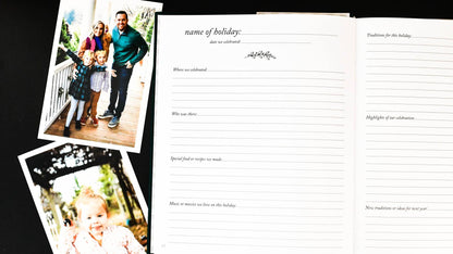 Holiday Memory Book by Duncan & Stone | Family Photo Scrapbook Album | Seasonal Traditions Keepers for Thanksgiving & Other Holidays | Keepsake Journal for Important Records | Premium Holiday Photo Album | Custom Holiday Journal