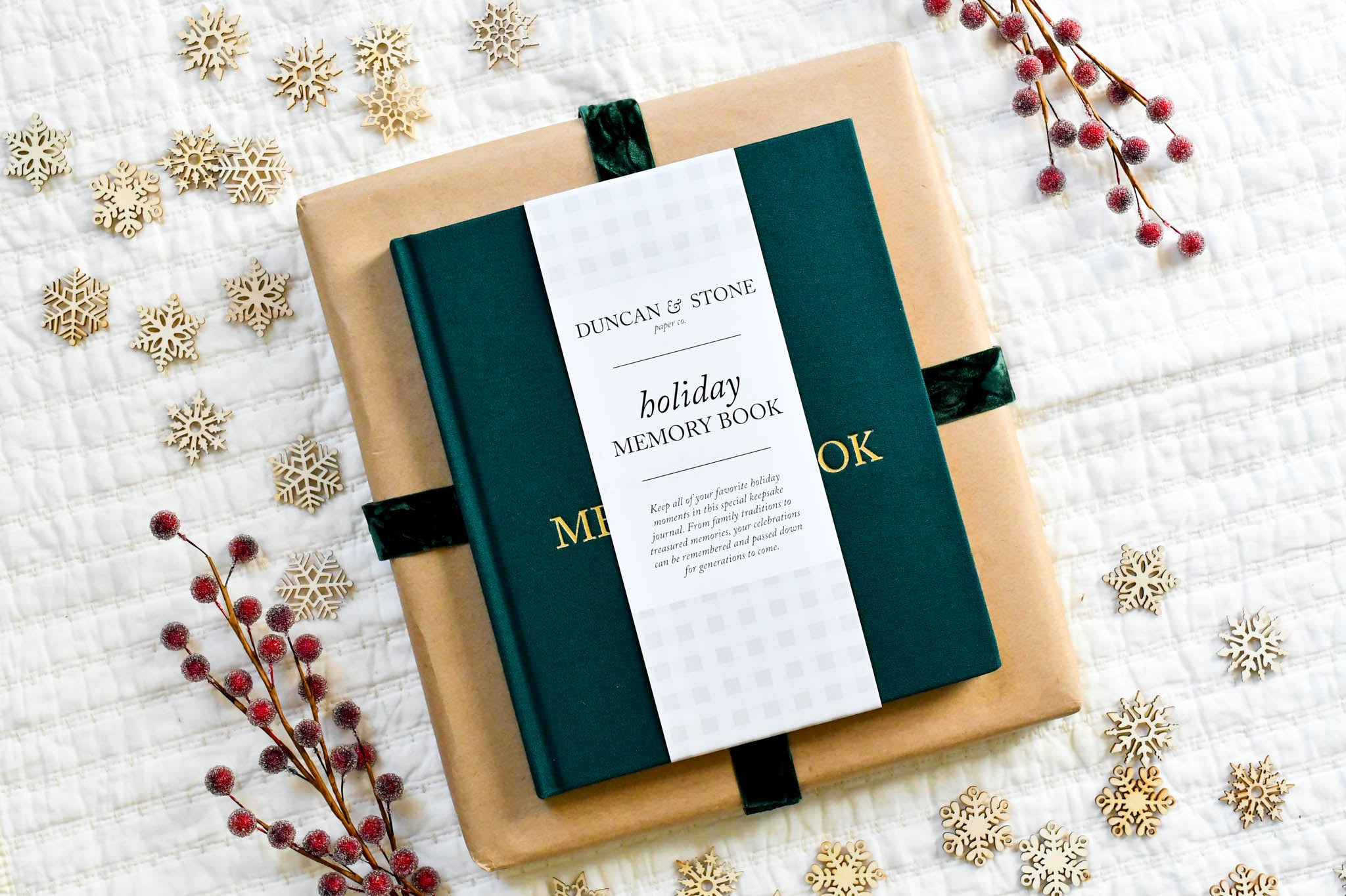 Holiday Memory Book by Duncan & Stone | Family Photo Scrapbook Album | Seasonal Traditions Keepers for Thanksgiving & Other Holidays | Keepsake Journal for Important Records | Premium Holiday Photo Album | Custom Holiday Journal