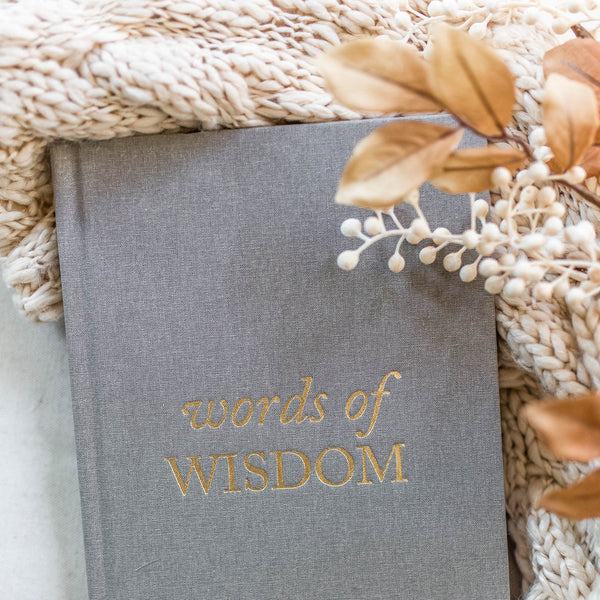 Words of Wisdom by Duncan & Stone | Guest Book for Bridal Shower, Bachelorette Party & Graduation | Journal to Capture Knowledge and Experience | Diary Book for Keepsake and Memories | Seasonal Traditions Keepers | Multi-Purpose Journal Gift