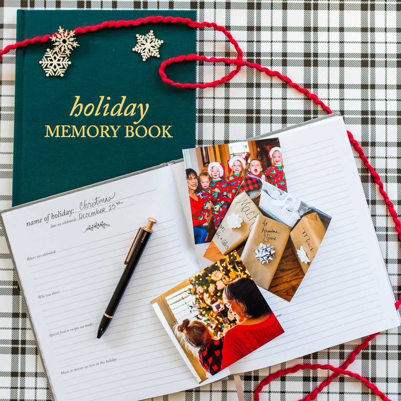 Holiday Memory Book by Duncan & Stone | Family Photo Scrapbook Album | Seasonal Traditions Keepers for Thanksgiving & Other Holidays | Keepsake Journal for Important Records | Premium Holiday Photo Album | Custom Holiday Journal