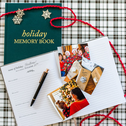 Holiday Memory Book by Duncan & Stone | Family Photo Scrapbook Album | Seasonal Traditions Keepers for Thanksgiving & Other Holidays | Keepsake Journal for Important Records | Premium Holiday Photo Album | Custom Holiday Journal