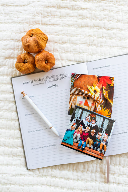Holiday Memory Book by Duncan & Stone | Family Photo Scrapbook Album | Seasonal Traditions Keepers for Thanksgiving & Other Holidays | Keepsake Journal for Important Records | Premium Holiday Photo Album | Custom Holiday Journal