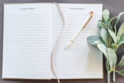 Words of Wisdom by Duncan & Stone | Guest Book for Bridal Shower, Bachelorette Party & Graduation | Journal to Capture Knowledge and Experience | Diary Book for Keepsake and Memories | Seasonal Traditions Keepers | Multi-Purpose Journal Gift