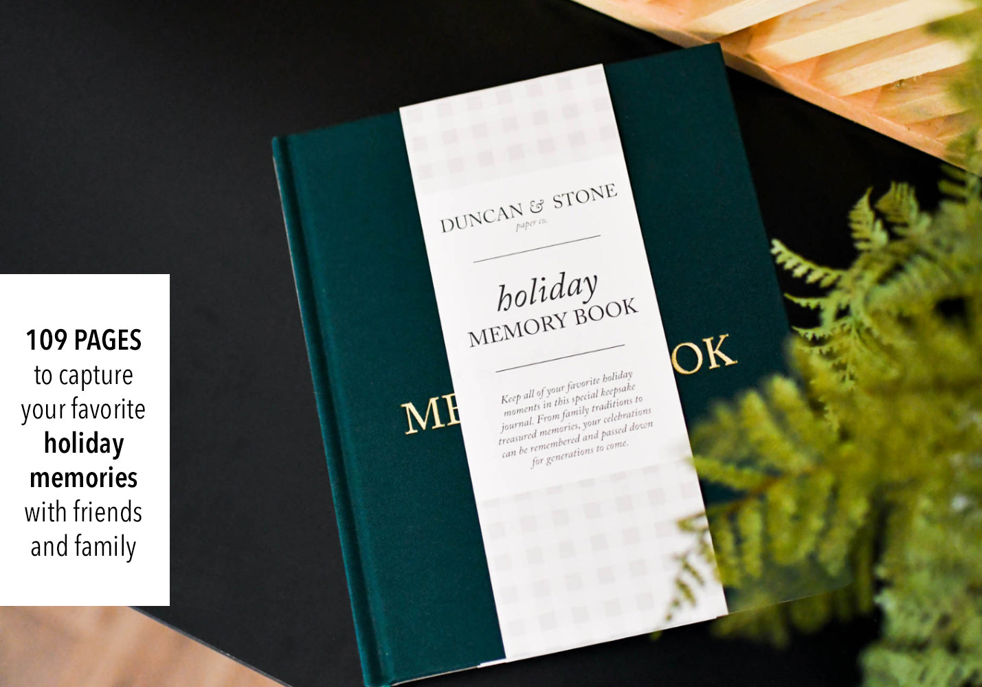 Holiday Memory Book by Duncan & Stone | Family Photo Scrapbook Album | Seasonal Traditions Keepers for Thanksgiving & Other Holidays | Keepsake Journal for Important Records | Premium Holiday Photo Album | Custom Holiday Journal