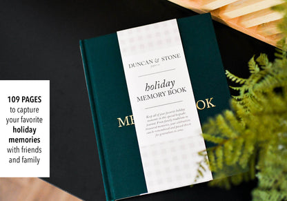 Holiday Memory Book by Duncan & Stone | Family Photo Scrapbook Album | Seasonal Traditions Keepers for Thanksgiving & Other Holidays | Keepsake Journal for Important Records | Premium Holiday Photo Album | Custom Holiday Journal