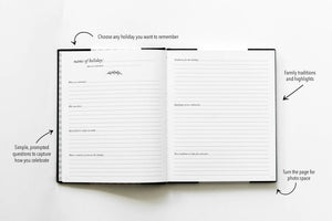 Holiday Memory Book by Duncan & Stone | Family Photo Scrapbook Album | Seasonal Traditions Keepers for Thanksgiving & Other Holidays | Keepsake Journal for Important Records | Premium Holiday Photo Album | Custom Holiday Journal