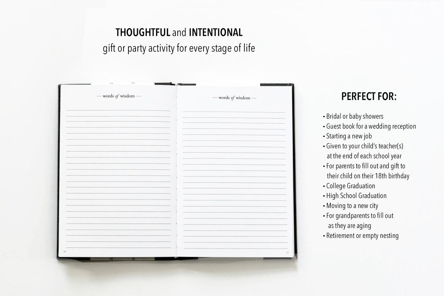 Words of Wisdom: Inspirational Journal | Duncan & Stone Paper Co.
