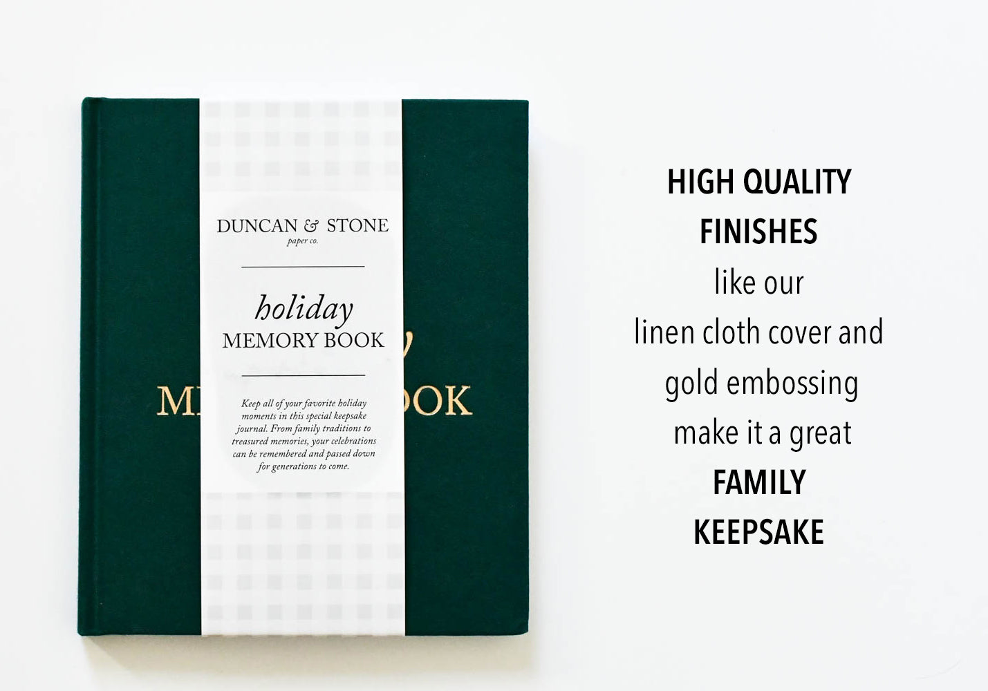 Holiday Memory Book by Duncan & Stone | Family Photo Scrapbook Album | Seasonal Traditions Keepers for Thanksgiving & Other Holidays | Keepsake Journal for Important Records | Premium Holiday Photo Album | Custom Holiday Journal