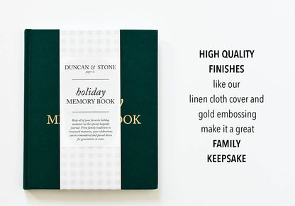 Holiday Memory Book by Duncan & Stone | Family Photo Scrapbook Album | Seasonal Traditions Keepers for Thanksgiving & Other Holidays | Keepsake Journal for Important Records | Premium Holiday Photo Album | Custom Holiday Journal